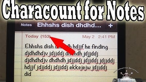 Add Character Count To Notes App with 