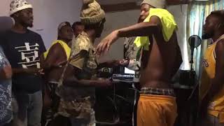 Exit Rockaz, Kinzzo, King Elegant, Toshlam and Buju katyoko in studio
