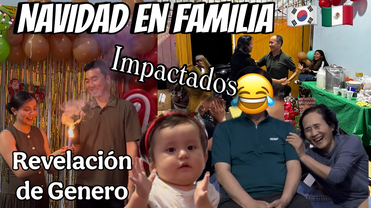 Mis suegros🇰🇷 Tienen su primera Navidad en México 🇲🇽🪅 Y Revelación de Genero de Elotito 🌽🥹