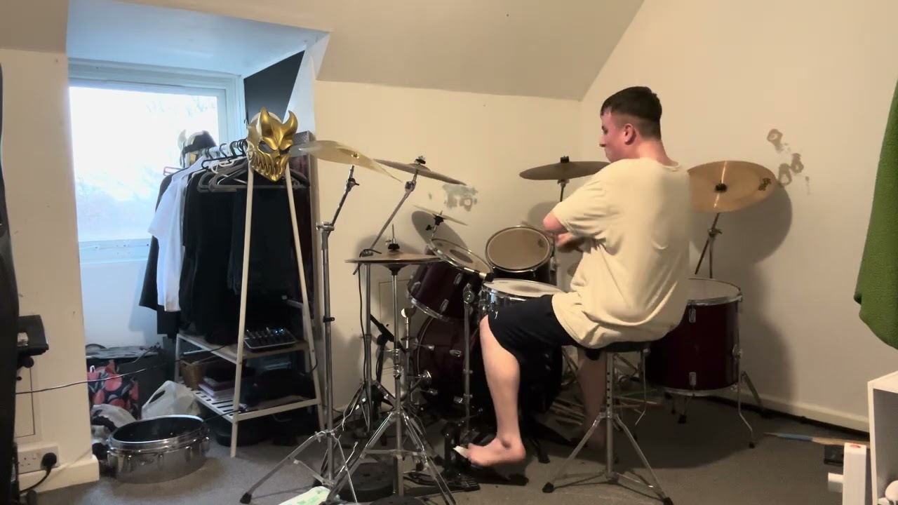 Just me drumming my new song 'Destiny (Extended Demo) #fyp #destiny #deathcore #drums #drummer