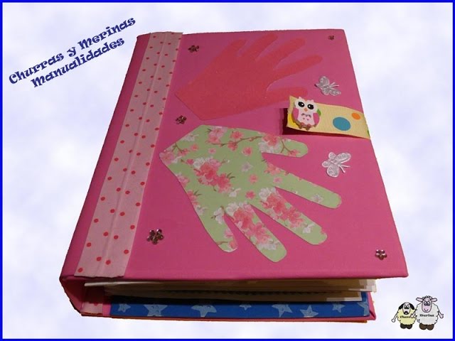 Libro texturas scrapbooking para niños DIY 