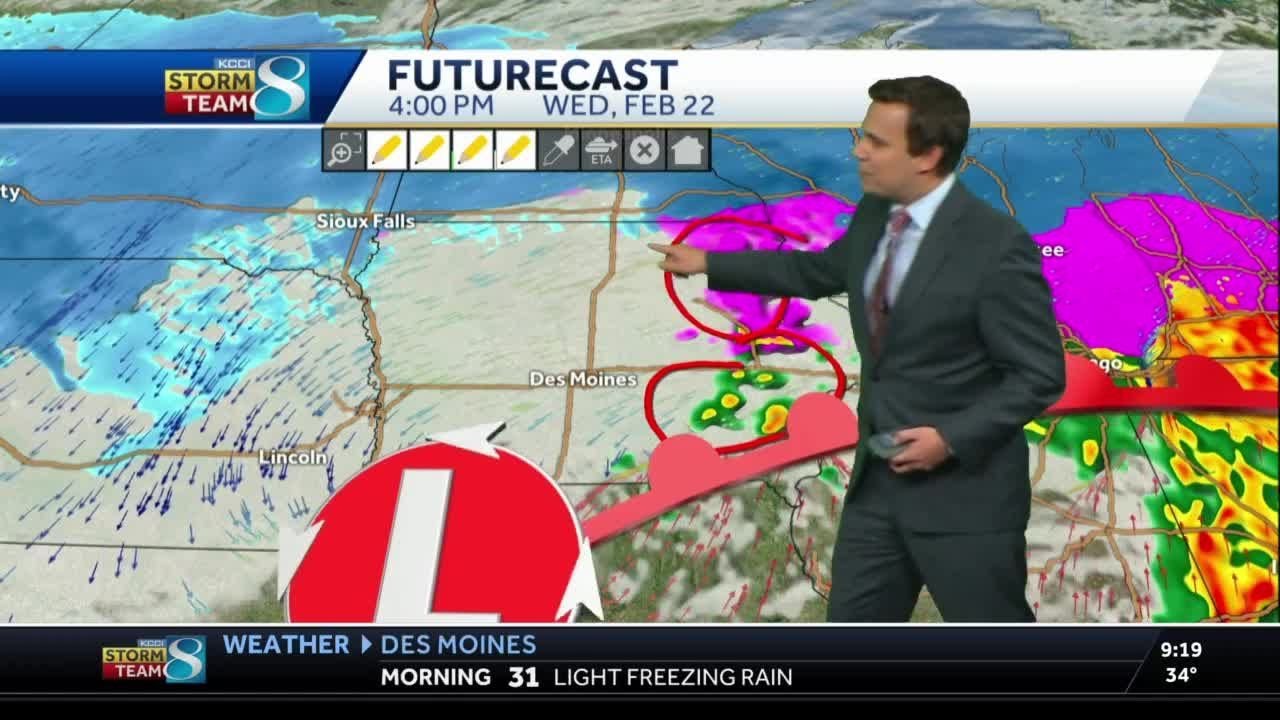 Winter storm to bring snow, freezing rain to Iowa - YouTube