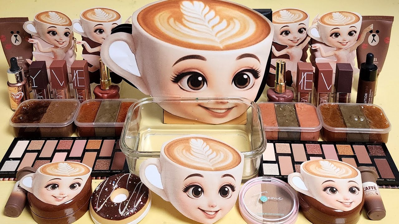 Ballerina Cappuccina Slime Mixing Random Into Slime!Satisfying Slime #ASMR#Slime#satisfying