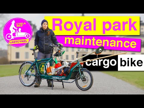 Cargo bike in Swedish Royal park maintenance (ENG subtitles)  @cyklamedlastcykel3882