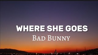 Bad Bunny - WHERE SHE GOES (lyrics/letra)