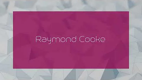 Raymond Cooke - appearance