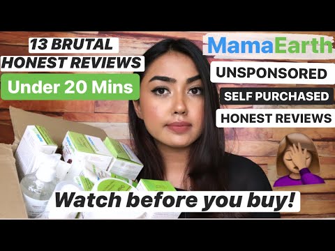 13 MAMAEARTH PRODUCT REVIEWS UNDER 20 MINS | BRUTALLY HONEST NON SPONSORED MAMAEARTH PRODUCT REVIEWS