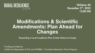 Modifications & Scientific Amendments: Plan Ahead for Changes
