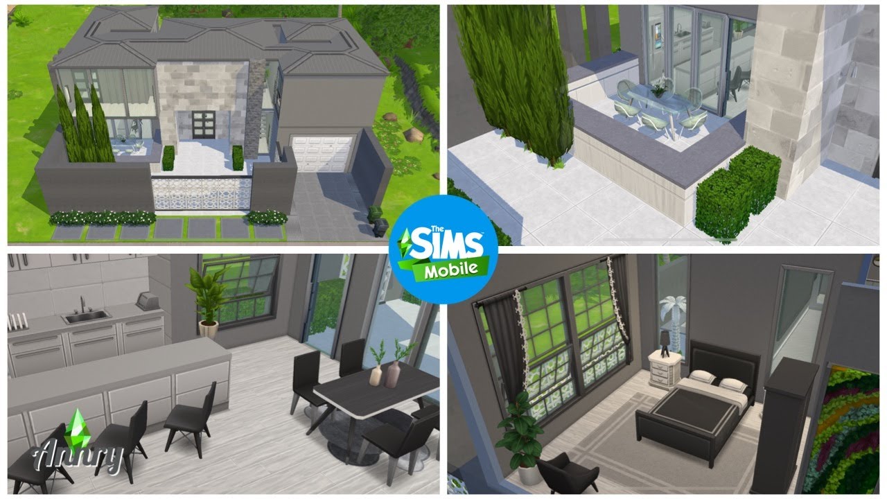 The Sims Mobile Modern House Stop Motion Build YouTube