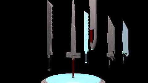 Final Fantasy VII Advent Children Fusion Sword 3D