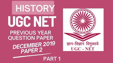 UGC NET HISTORY DECEMBER 2019 PAPER 2 part 1 #ugcnet #ugcnetjrf #pyqseries#history
