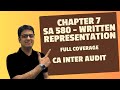 QUICK RECAP - CH 7 : SA 580 (Written Representation) | CA Inter Audit