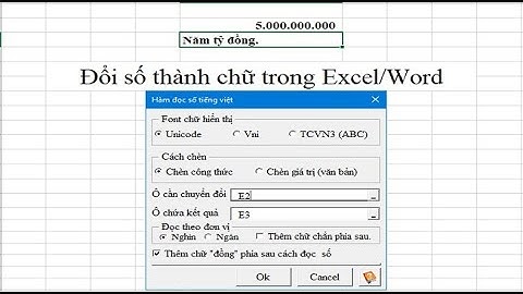 Chuyển đổi số thành chữ trên Excel Word | nadutv.com
