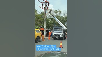 Xe cẩu 🧑‍🔧 sửa chữa lưới điện Hyundai Might Ex 8L lắp cần cẩu Italia!