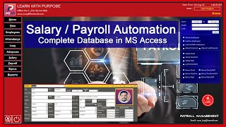 Master Payroll Management Microsoft Access | Boost Efficiency Save Time | Salary Software Automation