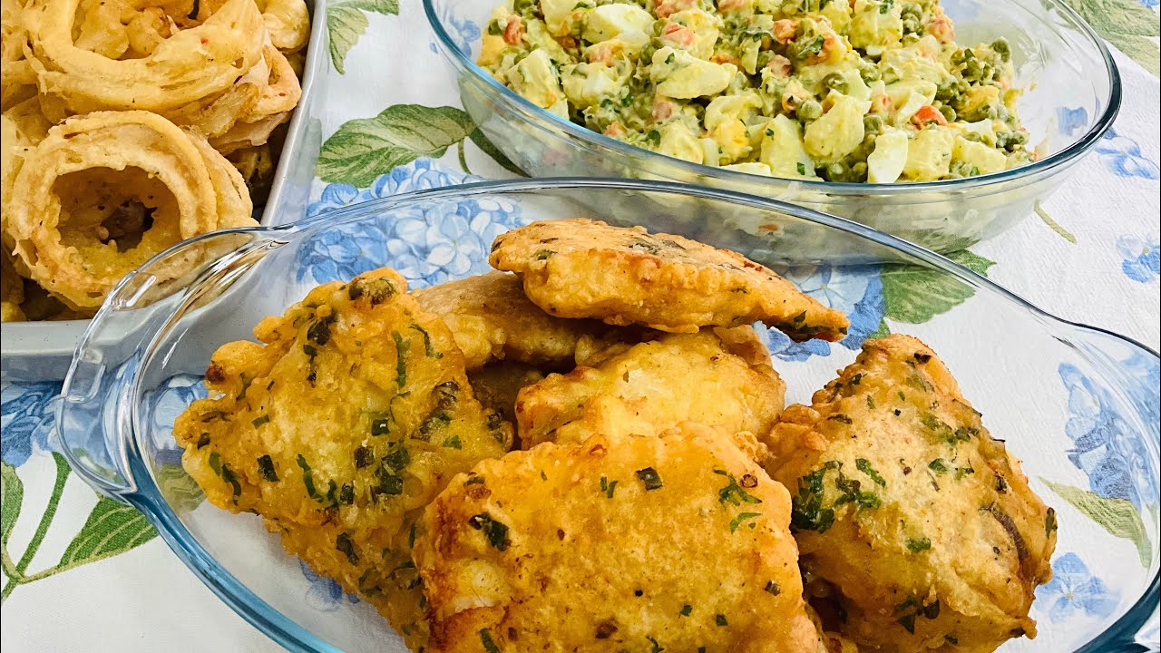 Almoço de Hoje …Filetes de Abrótea ,Rodelas de Cebola Panada,e Salada de Batata