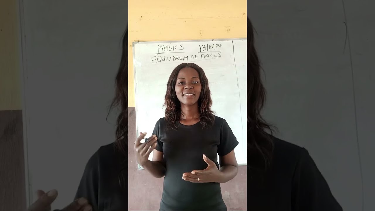 Jossy Science Academy  is live! EQUILIBRIUM OF FORCES . TRIANGLE OF FORCES.