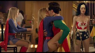 Kristen Bell Leslie Bibb As Super Heroines Wearing Pantyhose In Movie 43 2013 