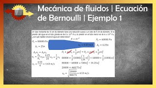 Fluid Mechanics | Bernoulli's Equation | Example 1