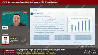 Advancing n-Type Module Power: Xinrui An, JTPV