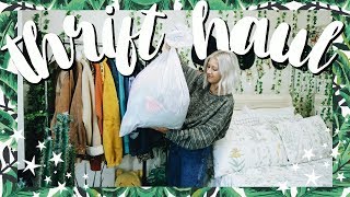 UNDER $5 Thrifted Sweaters Try On Thrift Haul | Salvation Army 50% off Thrift Store Sale