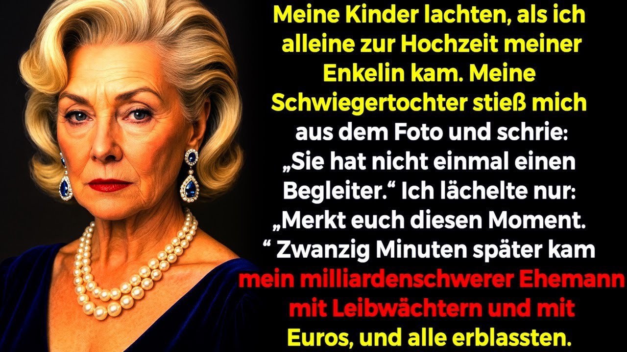 Meine Kinder Verspotteten Mich Auf Der Hochzeit Meiner Enkelin, Doch Dann Kam Mein Milliardär Ehema