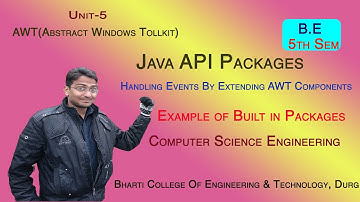 Handling Events By Extending AWT Components | Core Java API Package | By Mr. Neetish Chandrakar