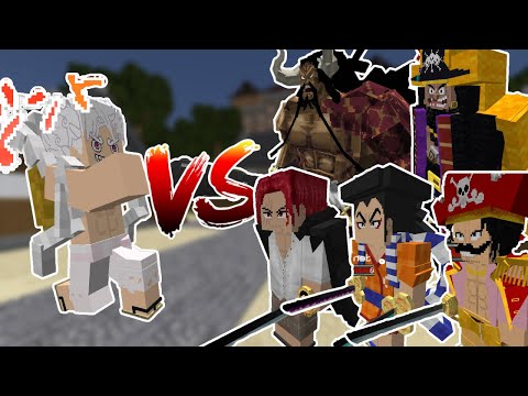 Gear 5 Luffy vs Strongest Pirates in Minecraft