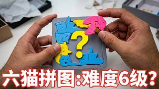 六猫拼图：难度6级？感觉不像啊 #益智玩具 #拼图 #玩具开箱
