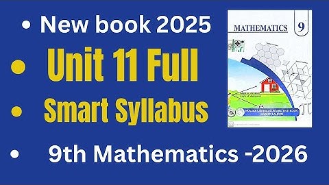 Class 9 Maths | Unit 11 Loci and Construction Full Chapter | Smart Syllabus 2026 | New book 2025