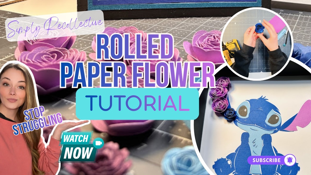 How to Roll Cricut Paper Flowers (3 Easy Methods) 🌸 Beginner Step-by ...