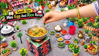 Rice & Mini Egg Recipe 🥚🍚 | Small Size Cooking | Miniature Food Recipe