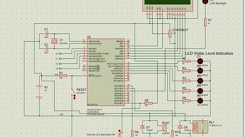 Water Level Indicator on Proteus