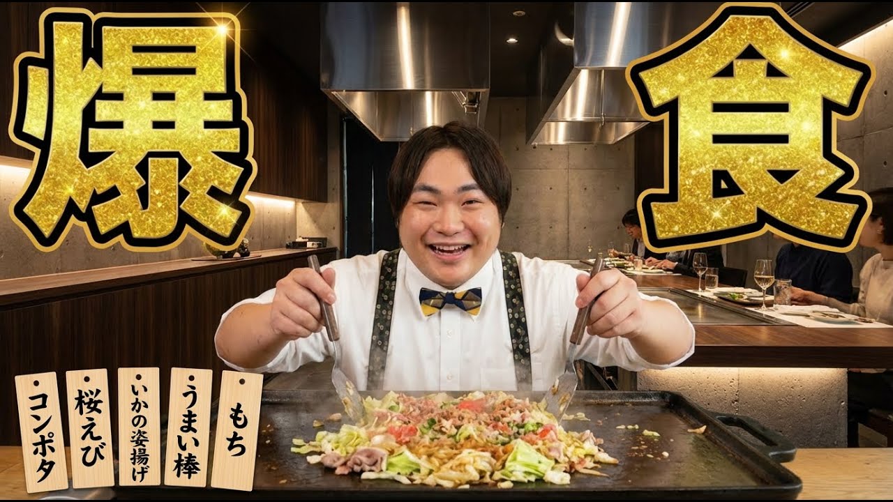 【もんじゃ焼き】リスナーにランダムで決めてもらったトッピングで楽しむ【爆食配信】