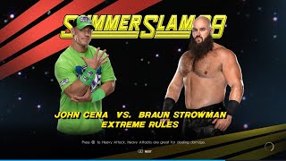 WWE GAME PLAY. JOHN CENA VS BRAUN STROWMAN ..(EXTREME RULES 💪 #viral #subscribe #wwegameplay