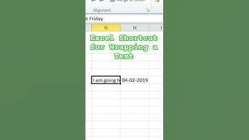 Wrap Shortcut in Excel | How to Wrap Text by using keyboard keys #Excelism #excel