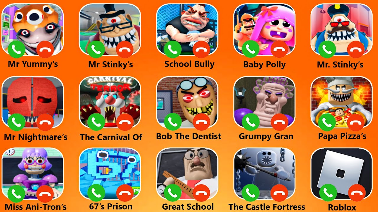 ROBLOX.BLOODY GRANNY HOUSE.MR FUNNY’S CIRCUS.CRAZY TEACHER CLASSROOM.EVIL DOLL’S HOUSE.DARK CIRCUS!