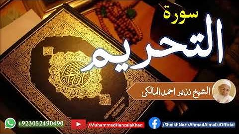 Suratul Tahreem | Sheikh Qari Nazeer Ahmad Almalki | قاری نذير احمد المالکی | سورة التحريم