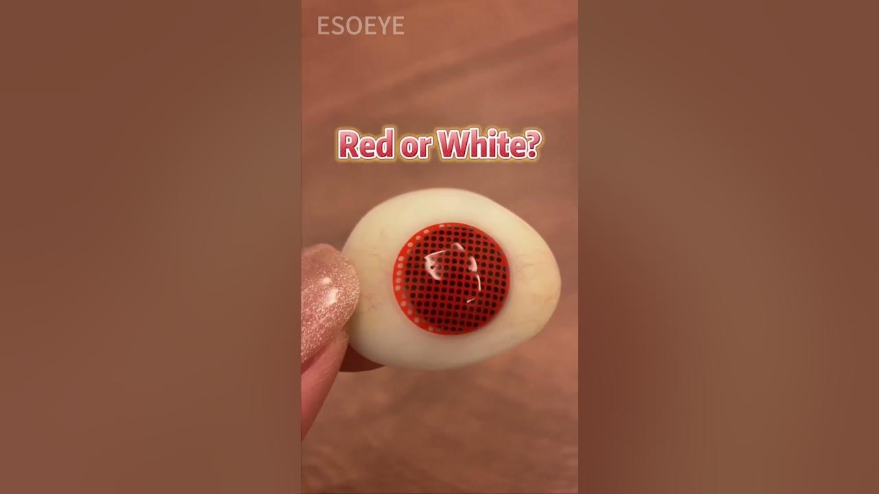 Red or white contacts？🤍❤️  #esoeye #coloredcontacts #cosplay #contactlenses