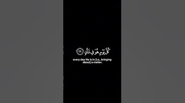 كل من عليها فان | القارئ ياسر الدوسري سورة الرحمن كروما شاشة سوداء قرآن #كرومات_قرآن