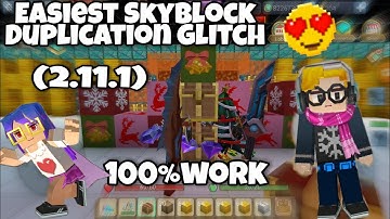 Easiest skyblock duplication glitch/2.11.1/Full Chest/Blockman GO/Blockymods