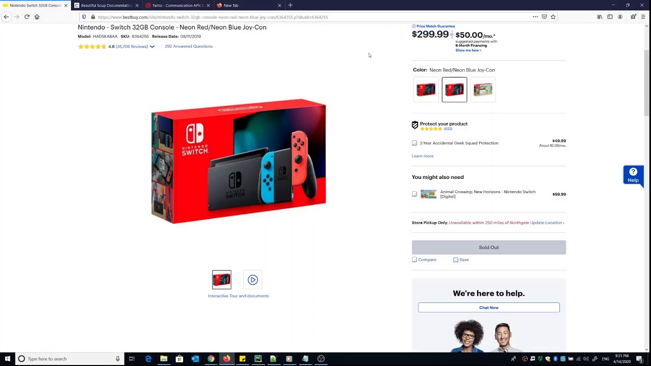 How I get my Nintendo Switch using python with BeautifulSoup - YouTube