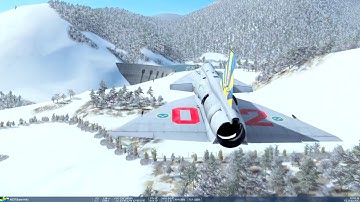 DCS - landing a Viggen on Enguri Dam
