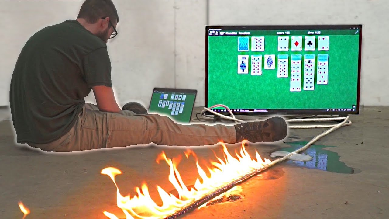 Can I Win A Game Of Solitaire Before The TV Burns Down?