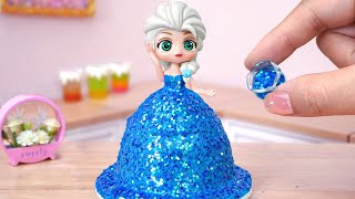 Tsunami Cake ❄️ Frozen Miniature Princess Elsa Cake Decorating | Miniature Pull Me Up Cakes