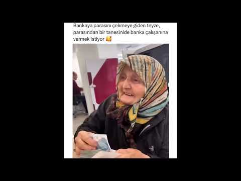 Bankacıya Para Vermek İsteyen Teyze Herkesi Gülümsetti 😁