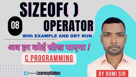 How to Find the Size of Data-types in c using sizeof ( ) operator| Sizeof ( ) Operator | C Program