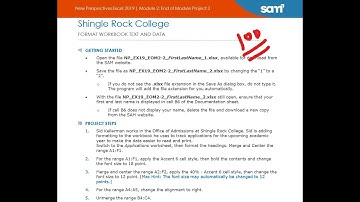 New Perspectives Excel 2019 | Module 2: End of Module Project 2