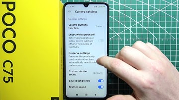 POCO C75 - How to Turn Off Shutter Sound ?