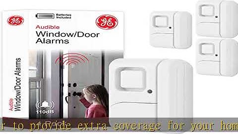 GE Personal Security Window and Door Alarm, 4 Pack, DIY Protection, Burglar Alert, Wireless, Chime/